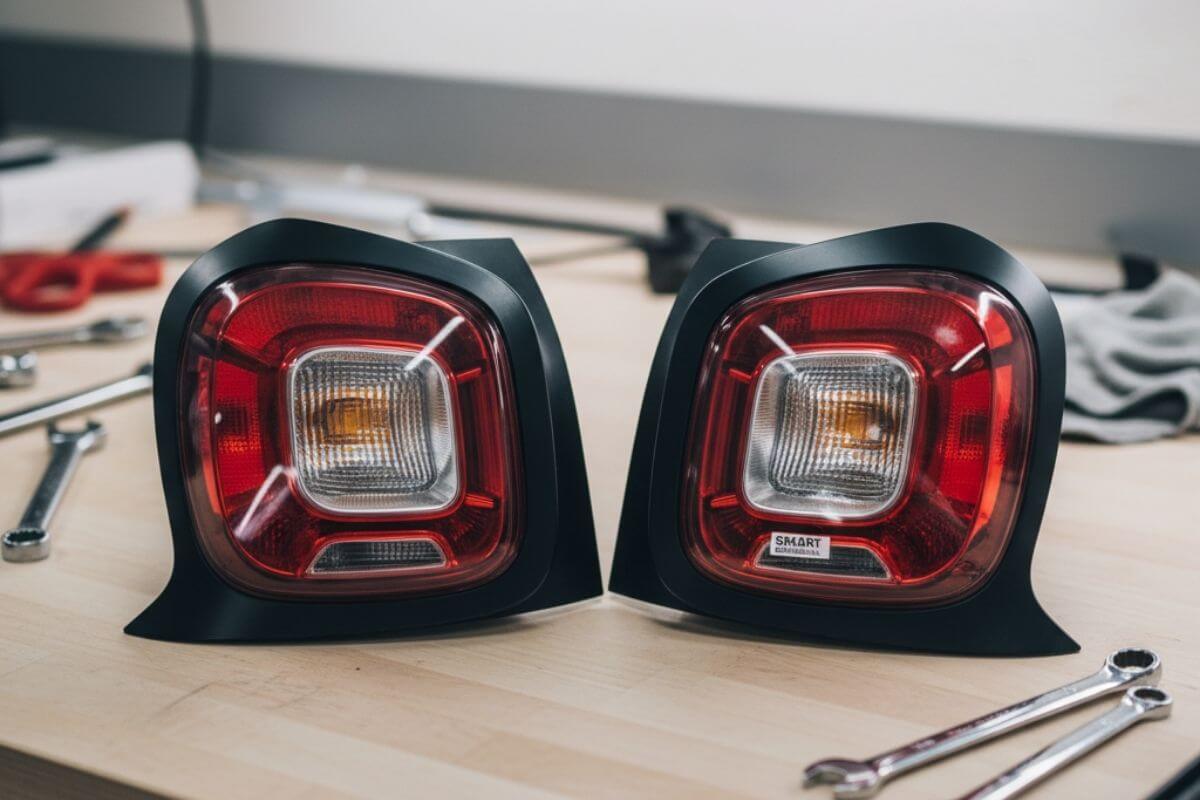 Rücklichter passend für Smart auf Tisch